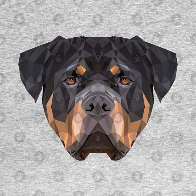 Rottweiler Low Poly Art by TheLowPolyArtist